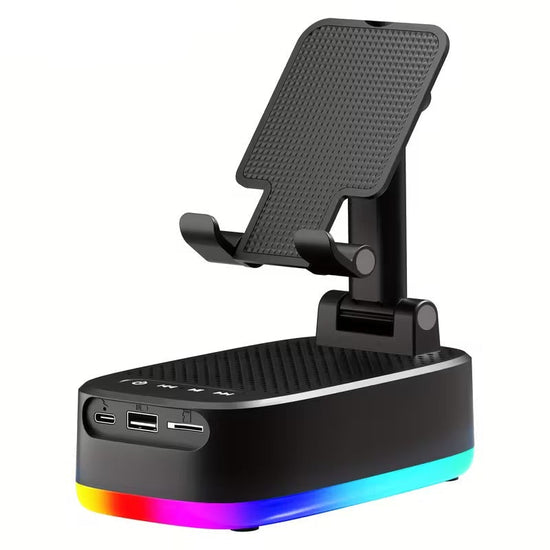 Wireless Speaker with Phone Holder and Power Bank