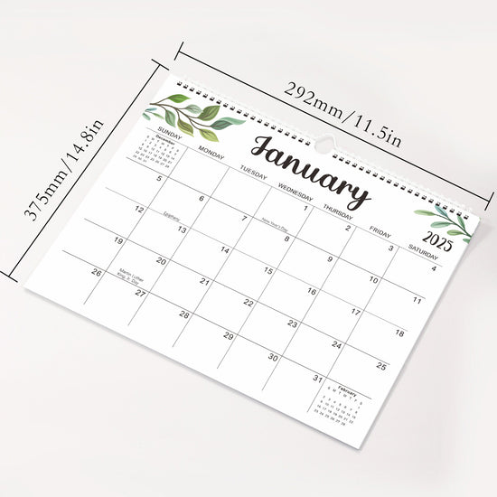 2025 Calendar - 14.5 x 11.4 inch 2025 Wall Calendar in Progress