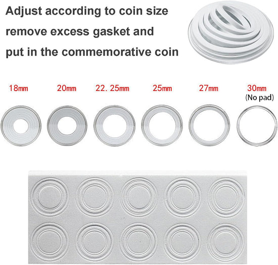 Wooden Coin Capsules Holder Case, Coin Storage Box Banknotes Collection Holder with Lock, Coin Collector Organizer Coin Display Commemorative Case for 40 Coins and 100 Banknotes