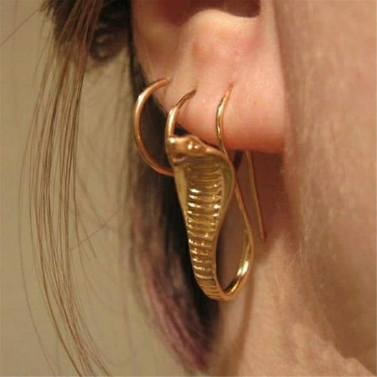 Vintage Cobra Dangle Earrings Personalized Animal Snake Hook Earrings for Women Punk Gothic Ear Jewelry