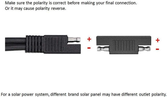 SAE Polarity Reverse Adapter Connectors for SAE to SAE Quick Disconnect Extension Cable, Solar Panel Battery Power Charger and Maintainer-3Pack