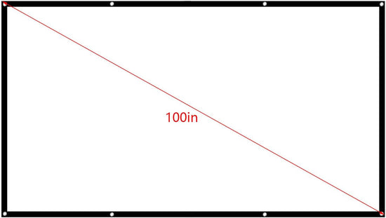Portable 100 Inch 16:9 Projector Screen Foldable Home Theater Indoor Outdoor Movie Screen