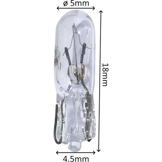 10 pcs T5 12V 1.2W DAshboard Light Bulbs