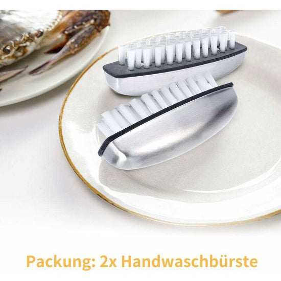 2X Stainless Steel Hand Nail Brush, Nail Brushes Hard Bristles Nail Cleaning Brush For Cleaning Hands, Nails, Feet