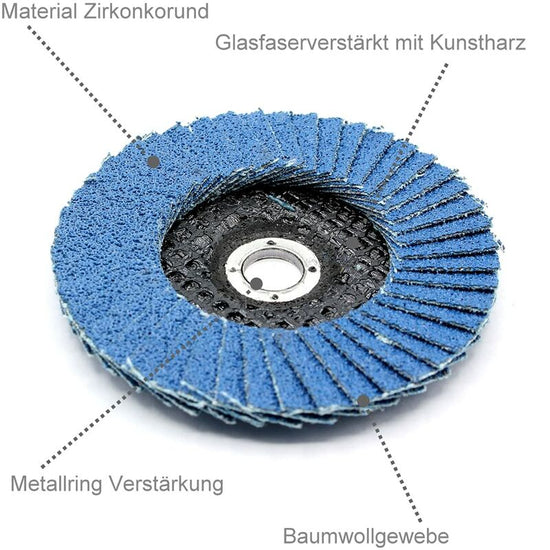 5 pcs 76 X 10Mm Flap Discs - Grit 60 80 120 For 10.8 10 8 12V 12 76 - Accessories For Stainless Steel Wood Grinders And