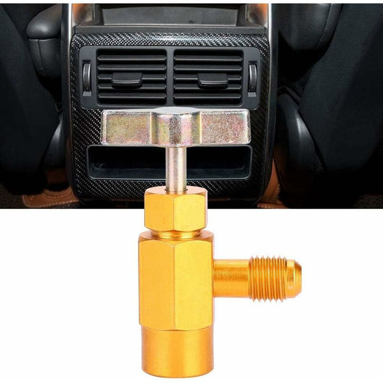 1/4" Sae Thread Adapter R-134A R-134 Ac Refrigerant Tap Can Dispenser Valve Tool 1/2" Acme Thread