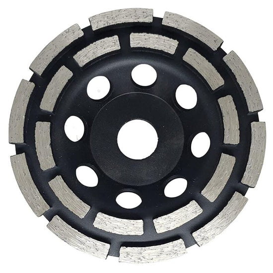 Diamond Grinding And Sanding Disc, 125Mm X 22.23Mm Double ROw Diamond Abrasive Wheel, For Grinding Screed, Concrete