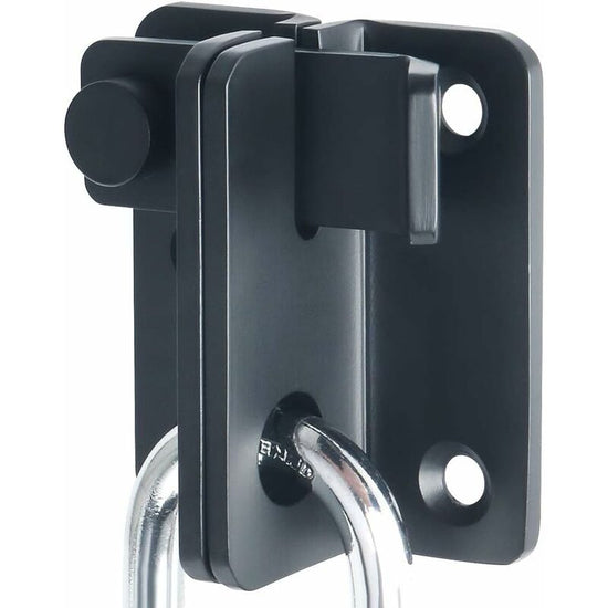 Sliding Door Lock Padlock Hasp Door Lock Latch Buckle Hook Anti-Theft, Stainless Steel Matte Black Finish, Ems3005-B