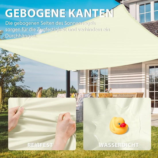 Sun Shade Sail Rectangular Sunshade, Water Repellent, Sunshade For Patio, Garden, Balcony, Polyester Fabric 300 X 400