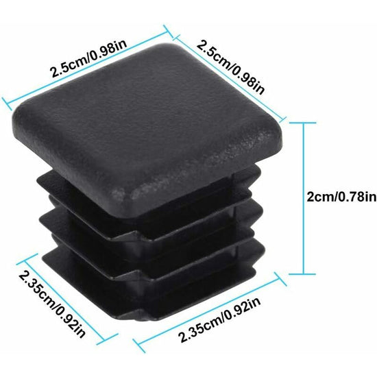 Decareta 20 pcs Chair Leg Cap, Square Pipe Cap, Plastic Square Post Cap For Furniture Feet Trampoline Cabinet Shelf