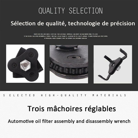 Oil Filter Wrench 3 Claws Adjustable Two Way 53-108Mm Universal