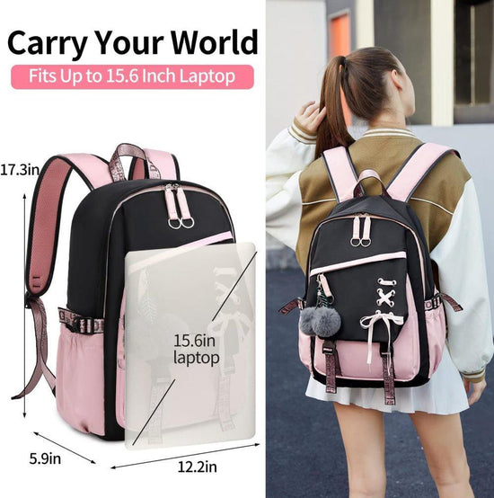 Children Backpack for School, Waterproof Durable Large Capacity Backpack for Kids Teens, Comfortable to Carry, Pink