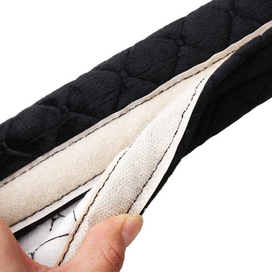 Seat Belt Covers - 4 Pieces - Seat Belt Cushion - Seat Belt Protector - Seat Belt Cover - Shoulder Covers - Car Seat Belt Cover - Shoulder Cover - Car Seat Belt Protector - Universal - Black + Gray - 27cm