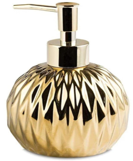 Modern ceramic soap dispenser gold for bathroom and kitchen
