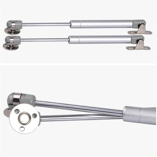 2 pieces - Gas Spring - Softclose Door Fitting - 120N - Zinc Alloy - Silver - Telescopic Cabinet Door Gas Spring - Hydraulic Support - Door Lift Damper for Cabinet Door or Flap