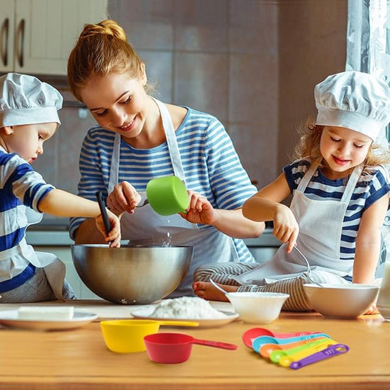12-Piece Measuring Spoon Set - Measuring Spoons - Colorful - Measuring Cups - PP - Measuring Scoops & Cups - Kitchen Baking Utensils Coffee Spoon - Plastic Measuring Spoons and Cups - 20*9.5*8.5cm