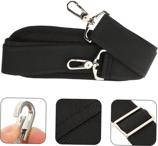 Bag strap - shoulder strap - adjustable shoulder strap - for shoulder bag, carrying bags - accessories - bag strap - computer bag strap - single shoulder strap - black - nylon - 133cm*3.8cm