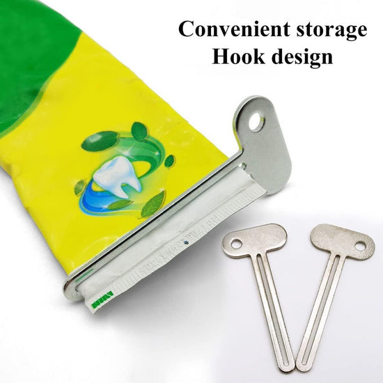Toothpaste Squeezer - 4 pieces - Tube Squeezer - Stainless steel - silver - key-shaped - Environmentally friendly - Ergonomic design - Suitable for toothpaste, creams, gels