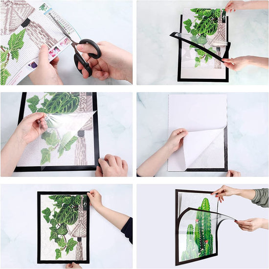 Magnetic frame for diamond painting 30x40 cm - Self-adhesive - 2 pieces