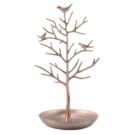 Vintage jewelry tree with 3 birds (bronze)