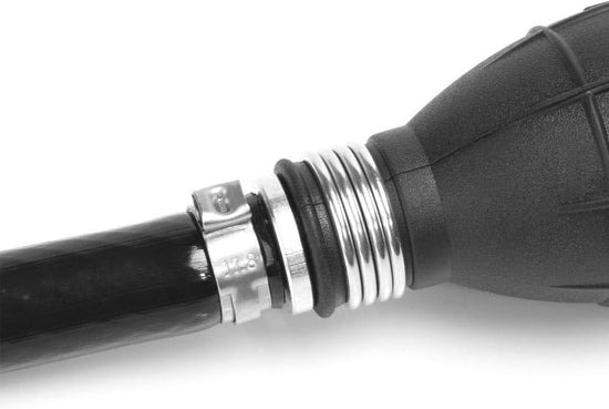 Fuel Line Hose for Outboard, Nylon Braid 5/16 Inch Fuel Line Hose with Hand Pump Bulb, 6 FT Long Boat RVs Tractor Fuel Line Assembly