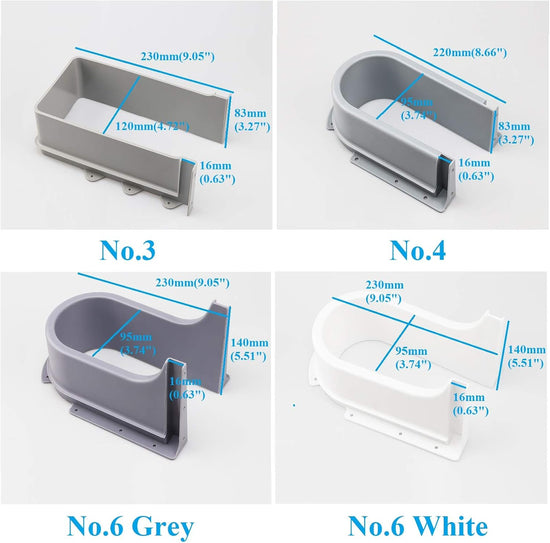 Plastic U Shape Under Sink Basin Drain Pipe Bath Cabinet Drawer Pull Out Bottom Cutout Cover Recessed U Drainage Grommet (No.3)
