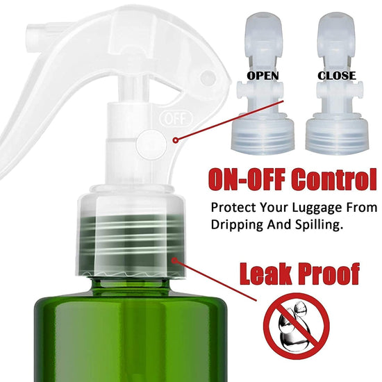 Spray Bottle For Hair - (7oz/2 Pack)-Premium Leak-Proof Travel Bottles - UV Protection Plastic Spray Bottle For Hair - Multi Purpose use Durable (Green)