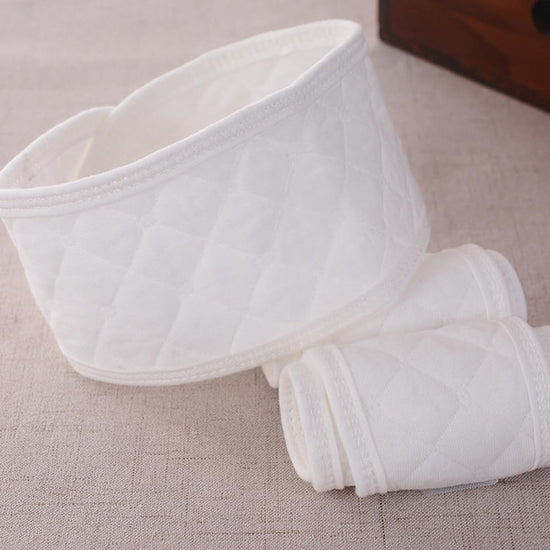 6pcs Cotton Baby Belly Band Infant Umbilical Cord Soft Newborn Navel Belt (White)