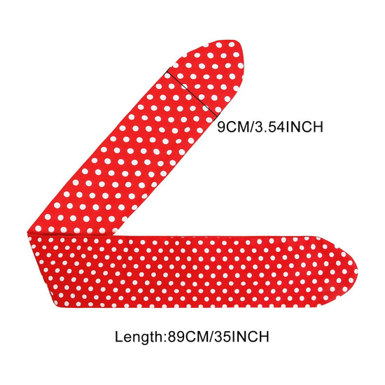 Red and White Polka Dot Bandana Headband Vintage Wire Hairband with Bow Wide Headbands Retro 50s Hair Accessories for Women Girls