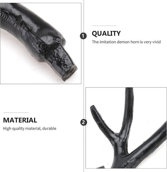 1 Pair Halloween Dress up Xmas Orments Deer Antlers for Crafts Orment Crafts Imitation Deer Horn DIY Hair Hoop Halloween Costume Deer Horn Hand Decor Branch Christmas Plastic