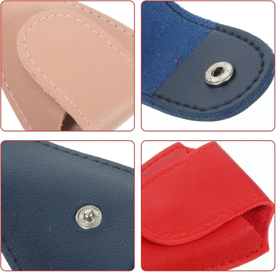 Nail Scissors Pouch Leather Pouch Holder Nail Cuticle Scissor Bag Nail Grooming Storage Case For Home Salon Cosmetic Use 3pcs