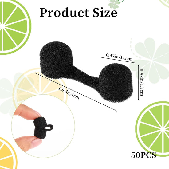 50Pcs Nose Plug Filter, Disposable Nose Dust Filters, Bulk Softness Sponge Nostril Filters, Nose Plug for Allergies and Dust, for Women Men Sunless Spray Tanning Outdoor Dust Construction Areas(Black)