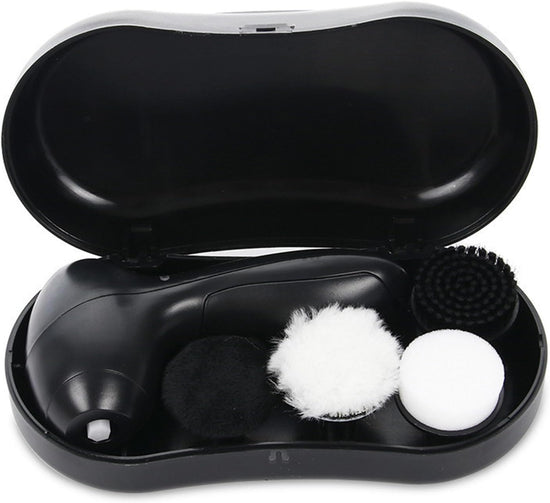 Electric Shoe Polisher Set, Portable Shoe Polisher Shoe Shine Kit Shoe Cleaning Kit Shoe Polish Kit With 4 Brush Heads