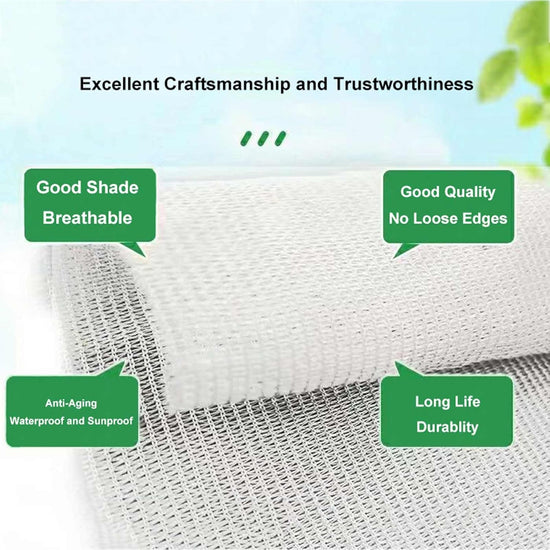 30% Sunblock Shade Cloth Garden Shade Mesh Tarp with Eyelets and Ropes UV Resistant Sunblock Shade Cloth for Garden, Pergola, Patio Plants, Greenhouse,Outdoor(2x6.0m/6.6x19.7ft)