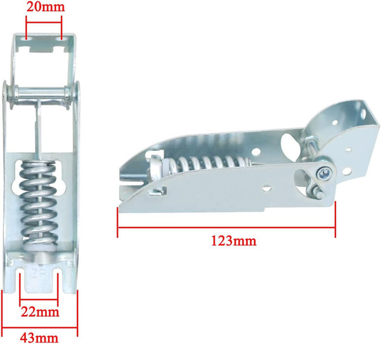 Freezer Hinge with Spring, Metal, Surface Mount, 1pcs
