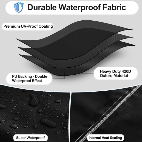 OutdoorLines Waterproof Outdoor Patio Heater Covers with Zipper and Storage Bag, Dust-proof UV-Resistant Windproof Propane Heavy Duty Heater Cover for Standing Heater, 1 Pack-89Hx33Dx19B inch Black