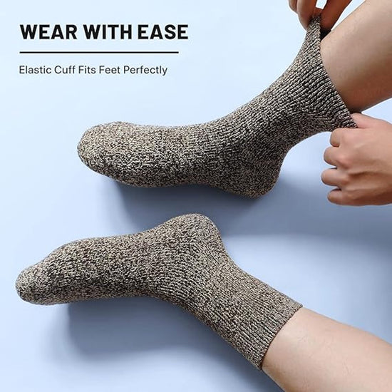Socks - (Pack of 5) - Lounge Socks - Lounge Socks for Men - Warm Winter Socks for Men - Warm and Breathable - Men&