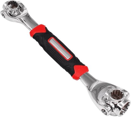 52-in-1 Socket Wrench - Adjustable Wrench - Universal Stainless Steel Wrench - Multifunctional Wrench - With 360 Degree Rotating Head - Suitable for Home, Bicycle and Car Repairs