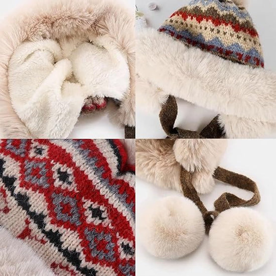 Hat - Thick wool knitted women&