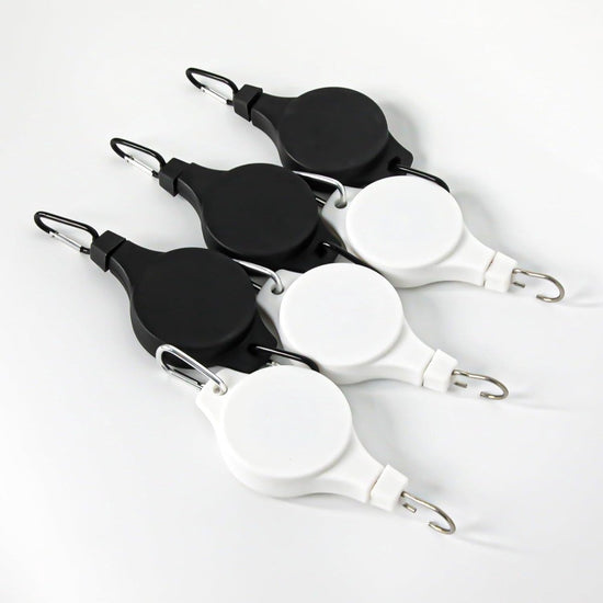 Plant Hooks - Retractable Plant Hanger - Easy-Access Hanging Flower Baskets - For Garden Baskets, Pots, and Feeders - Pack of 6