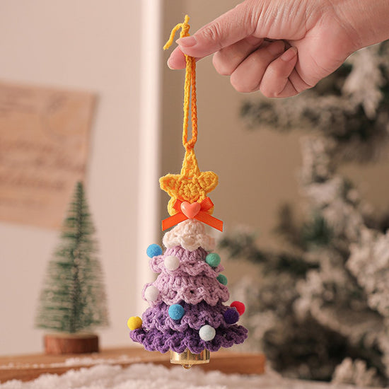 Christmas Decorations - Crochet Christmas Tree Bell Decorations - Small Christmas Decorations - Car Decorations - Style B