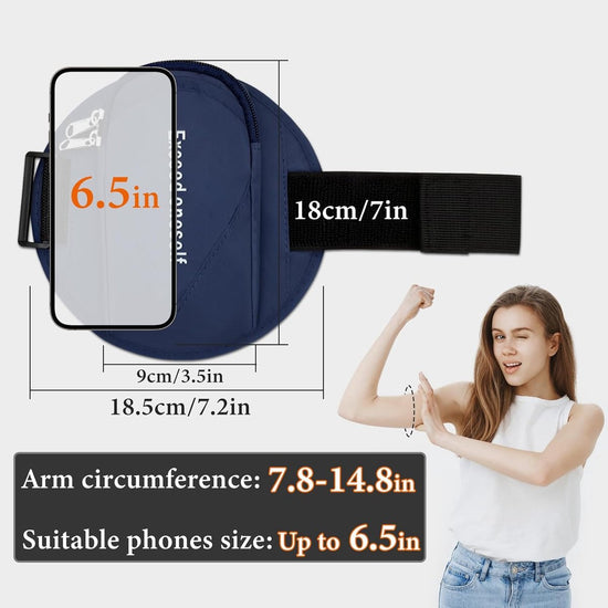 Sports Bag - Running Armband - Phone Holder for Running - Reflective Sports Accessories - With Adjustable Shoulder Strap - Suitable for Running, Camping and Hiking (Vegetable)