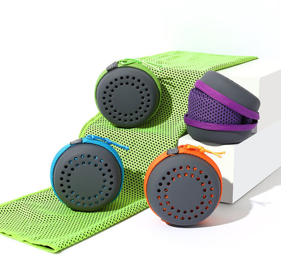 Cooling Towel for Summer & Sports - Quick-Drying & Cooling - Quick-Drying Towels - Cooling Towels for Running - With Storage Box - 30x60 cm (Children) Gray