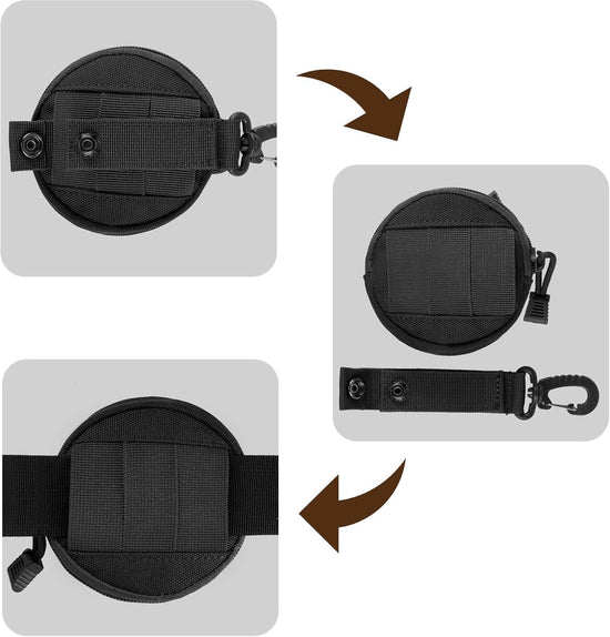 Storage Bag - Accessory Organizer - Compact Wallet for Daily Use - Suitable for Travel, Sports, Running, Camping and Other Indoor and Outdoor Activities - Set of 2 (Black)