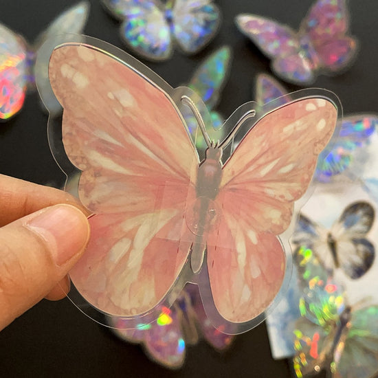 Stickers - Butterfly Wall Stickers - DIY Wall Stickers - Creative Bedroom Supplies - Beautiful 3D Decorations - Interior Decoration - Interior Decoration - Suitable for creating everyday surprises and party decorations (Blue,10 stickers)