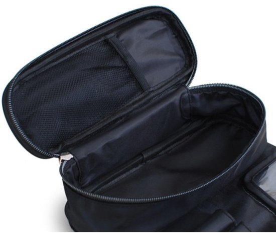 Makeup Bag - Professional Foldable Travel Brush Bag - For Makeup Brushes - Black