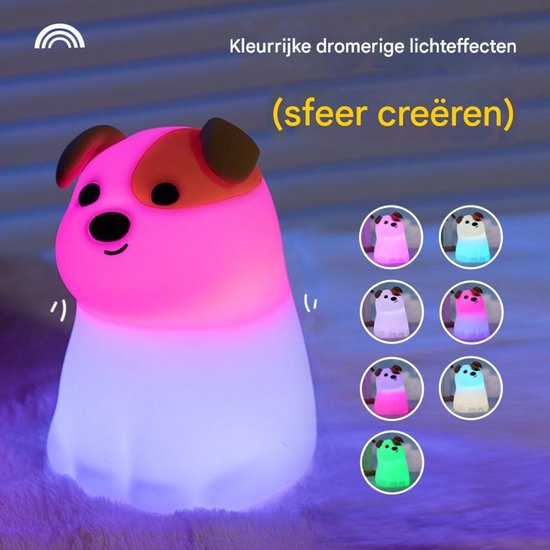 Night Light - Dog Night Light - USB - Touch Dimming - Baby Room/Bedroom Light - Pet/Children&