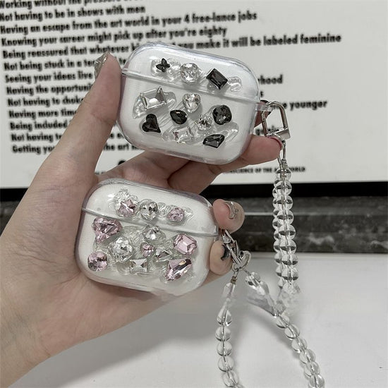 Black diamond+ clear bead bracelet+Airpods4