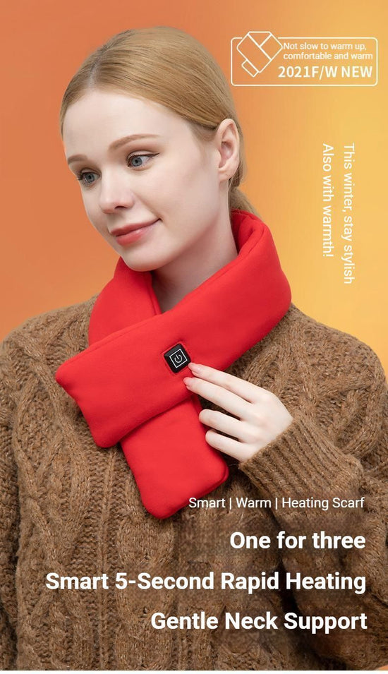 USB Rechargeable Graphene Heated Neck Warmer Deep Blue