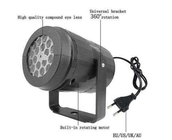 Holiday Snow Projection Lamp, Christmas & Halloween Ambient Lighting, Compact Decorative Night Light For Themed Party Arrangement